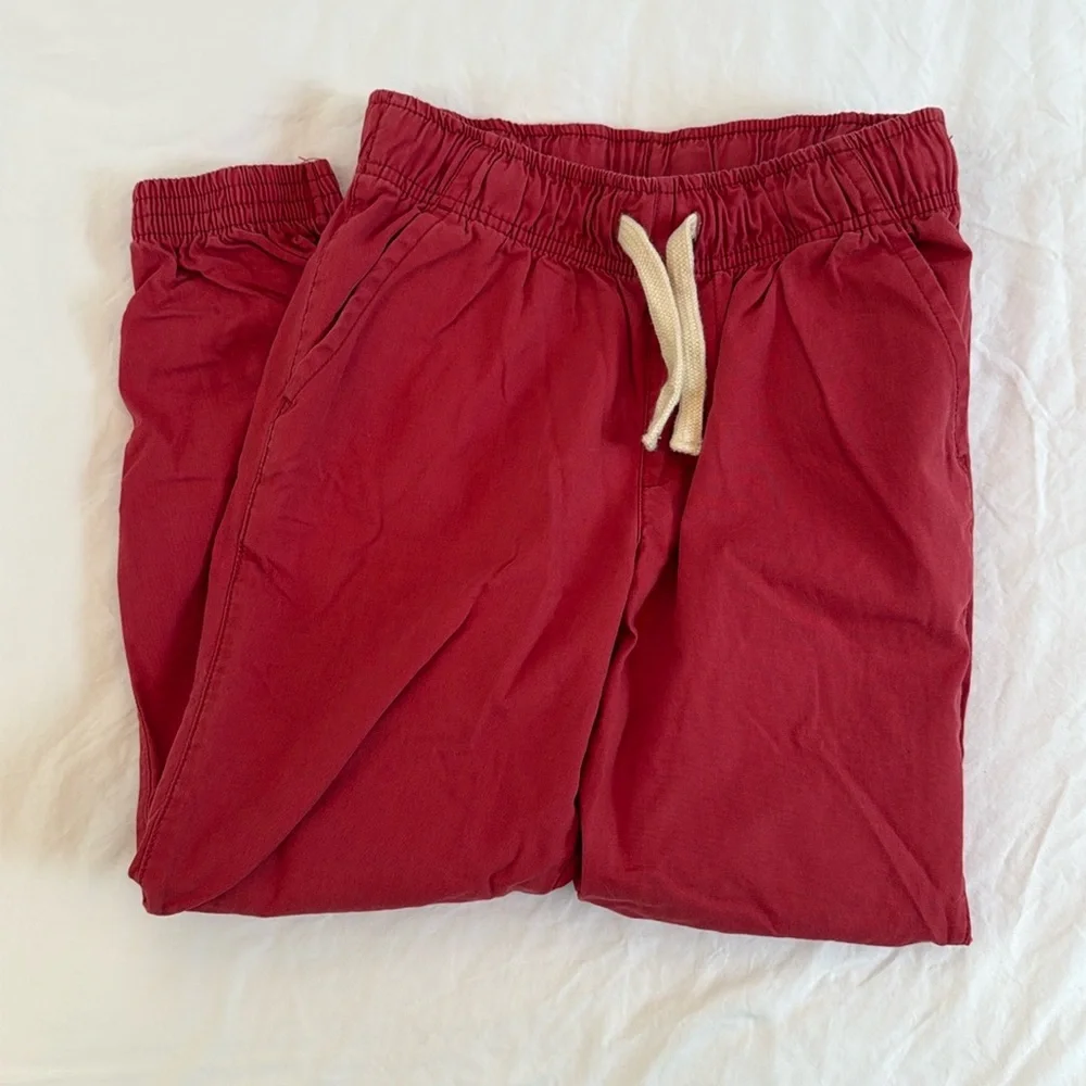 Red drawstring pants/joggers. Size 8